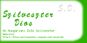 szilveszter dios business card